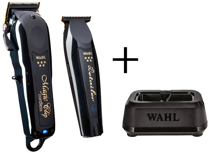 Wahl Haarschneidemaschinen-Set Cordless Barber Combo + Single Power Station