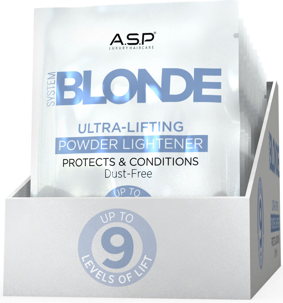asp-blonde-ultra-lifting-powder-lightener-blondierungspulver-im-displaykarton-mit-mehreren-beuteln-fuer-bis-zu-9-tonstufen-aufhellung-dust-free-24-stueck-a-40g
