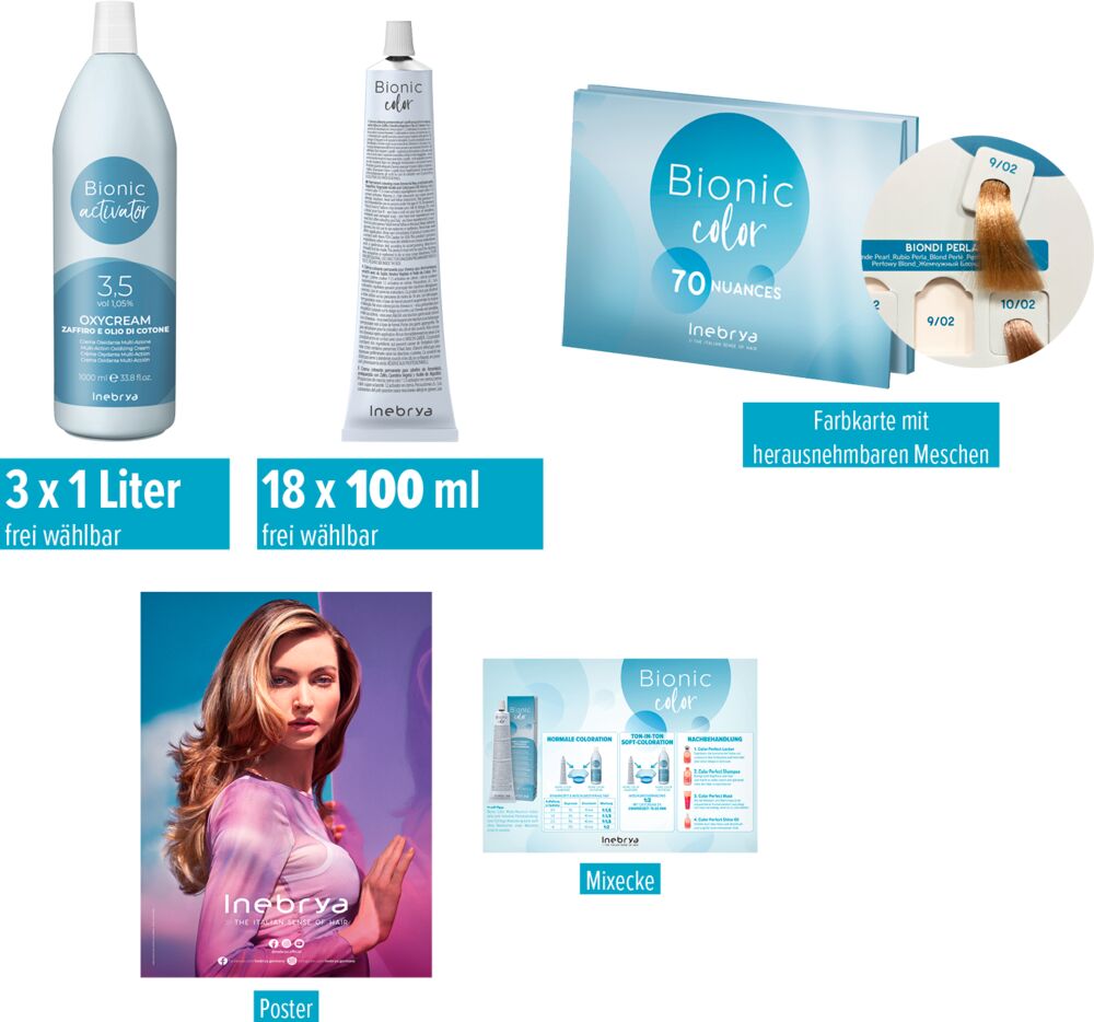 Inebrya Bionic Haarfarbe ohne Ammoniak SETS Inebrya Bionic Haarfarbe ohne Ammoniak SETS