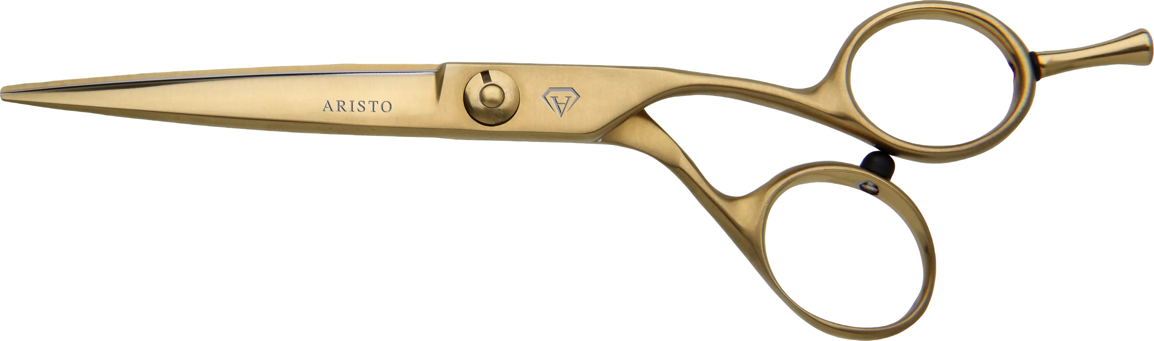Aristo Ergo-Flow Gold Friseurschere Offset und Modellierschere (Crane Design)