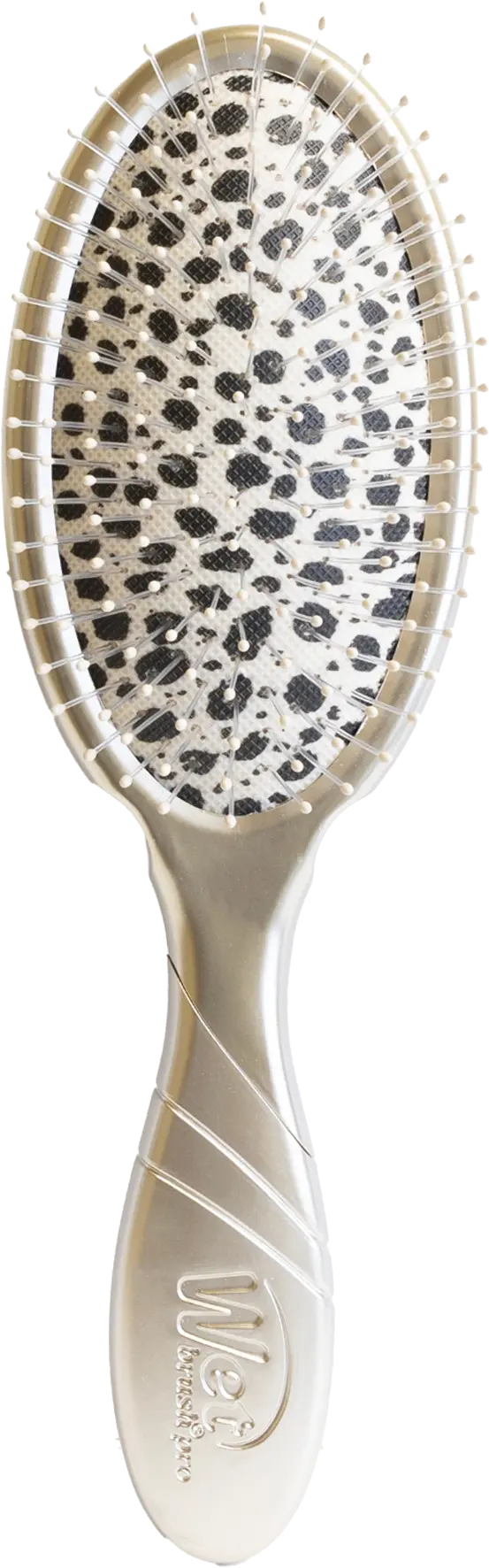 wet-brush-pro-patterned-poised-detangler-gepard-entwirrbuerste-vorderansicht-mit-borsten-und-schwarzem-punktmuster