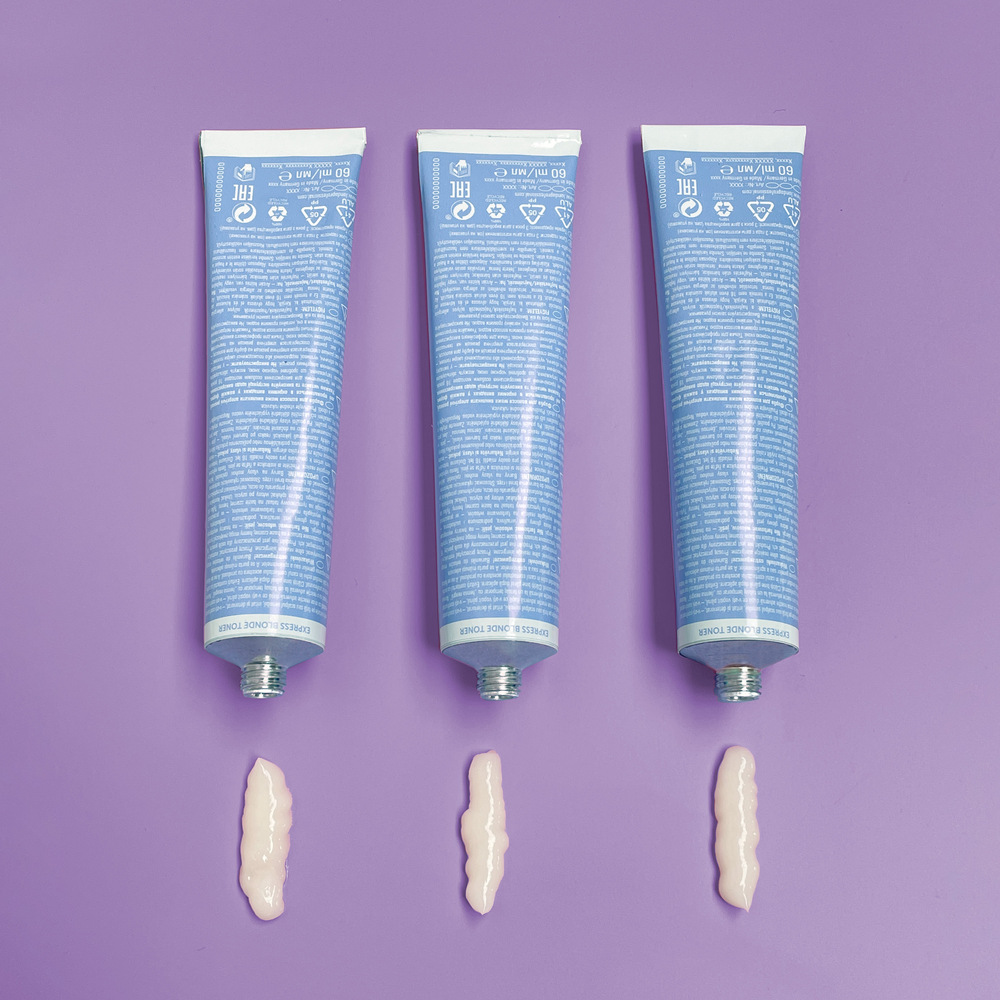 londa-professional-express-blonde-toner-tuben-mit-produkttextur londa-professional-express-blonde-toner-tuben-mit-produkttextur