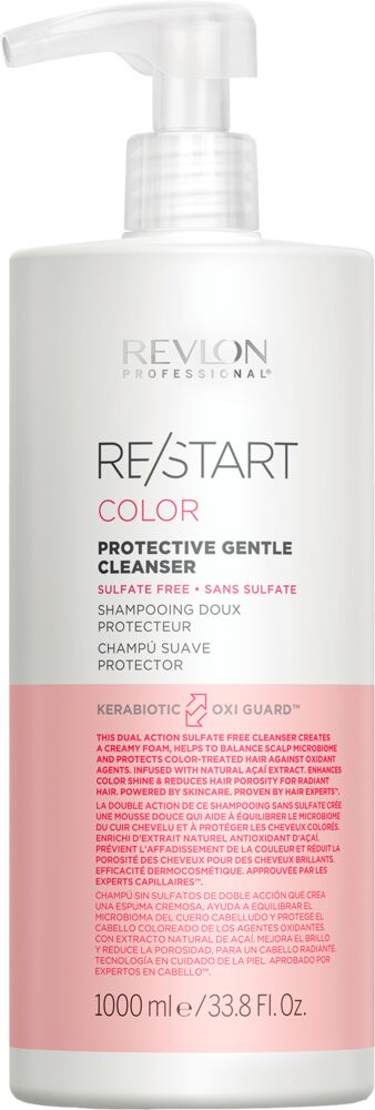 revlon-restart-color-protective-gentle-cleanser-shampoo-1liter-mit-pumpe-sulfatfrei-fuer-coloriertes-haar