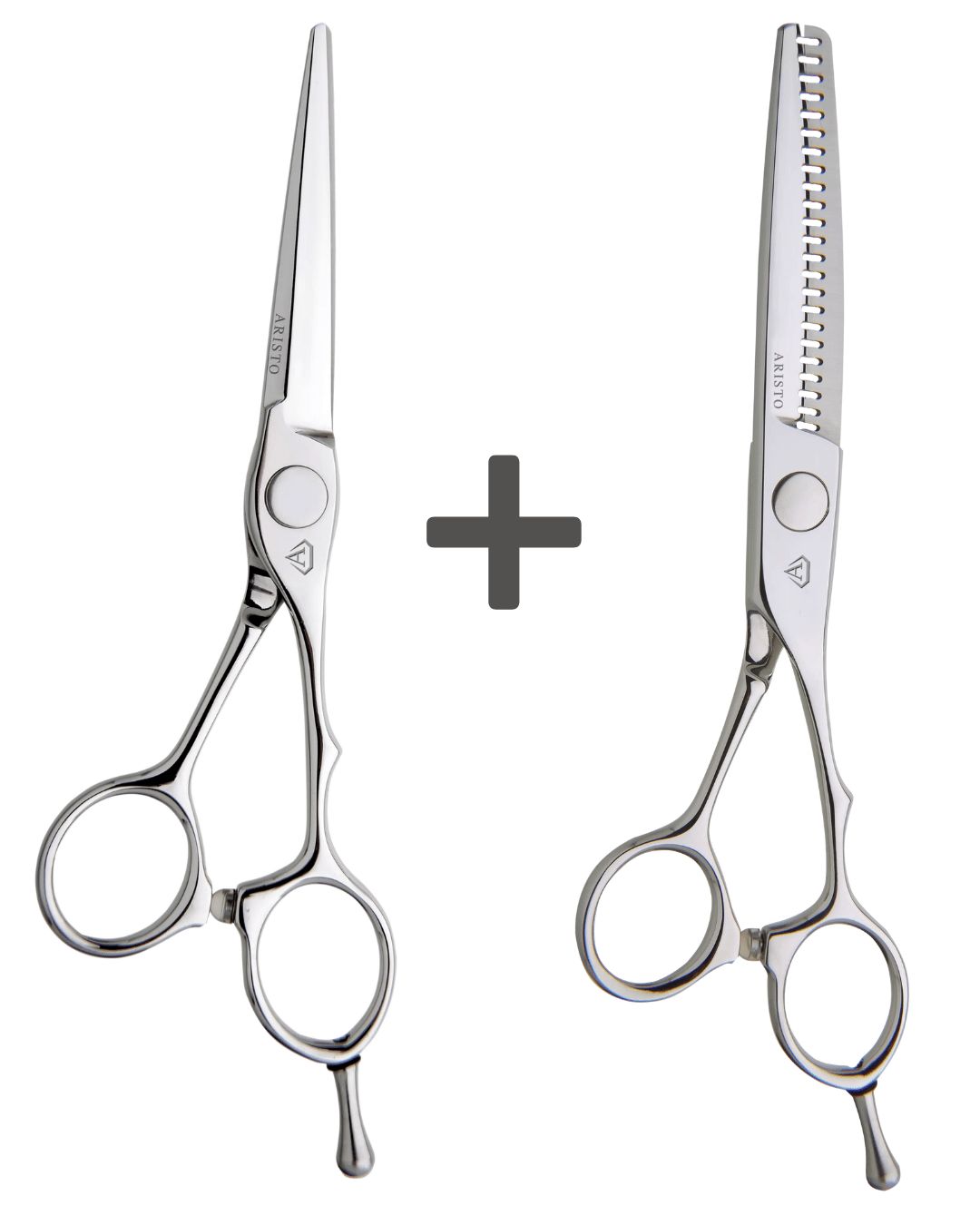 aristo-taro-scheren-set-silber-mit-friseurschere-glatten-schneiden-und-modellierschere-gezaehnter-schneide