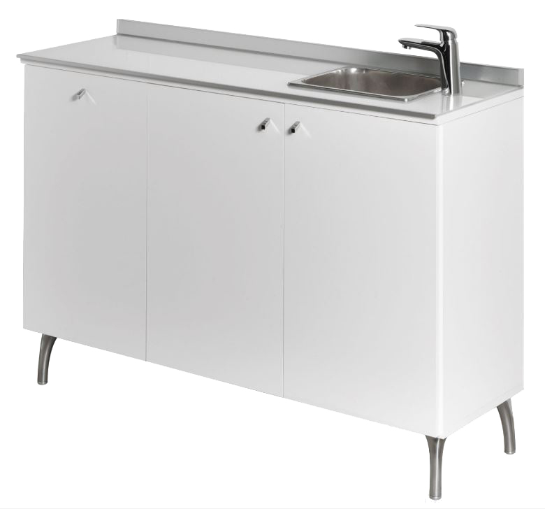 Unterschrank 120cm mit Edelstahlbecken Unterschrank 120cm mit Edelstahlbecken