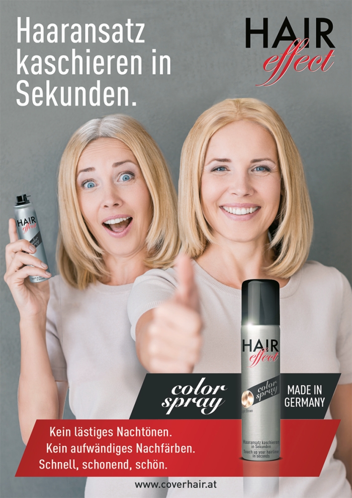 Hair Effect Ansatzspray Flyer