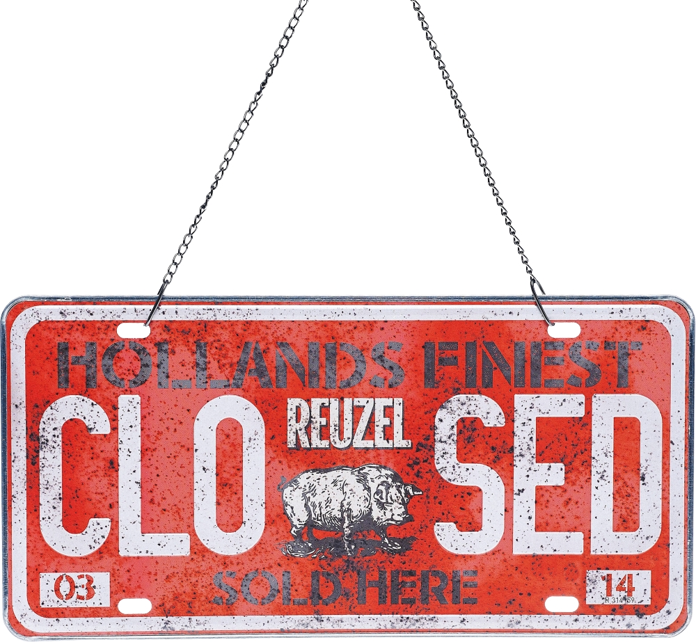 Reuzel Open/Closed Schild Reuzel Open/Closed Schild