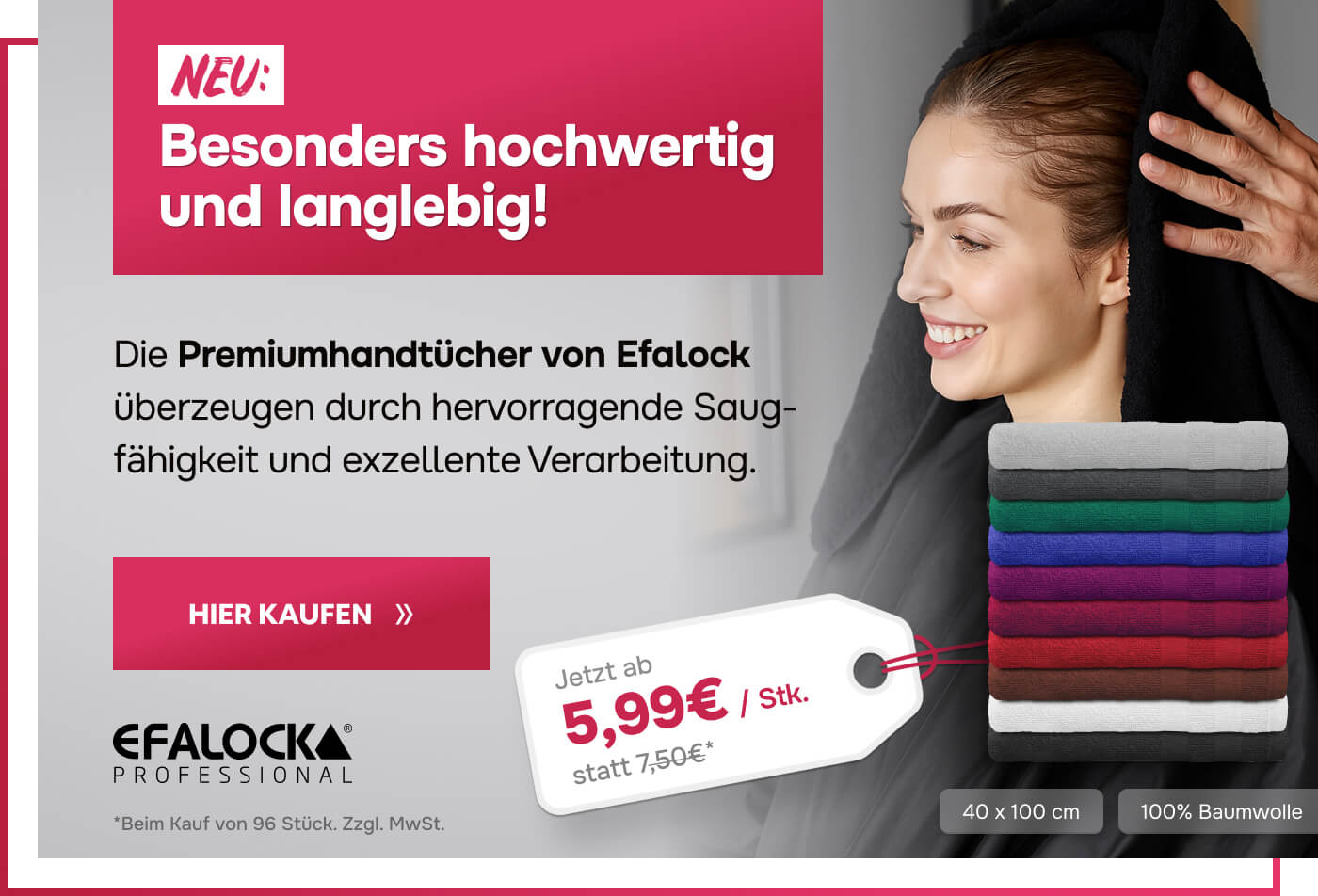 Efalock Premium Handtücher Friseurbedarf bei Stopperka