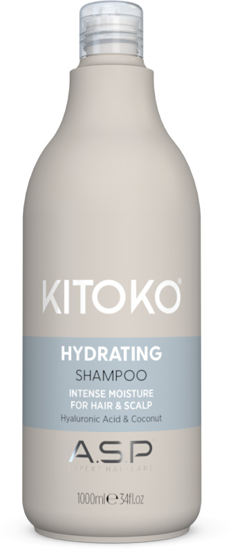 kitoko-hydrating-shampoo-in-beiger-flasche-mit-transparentem-verschluss-fuer-trockenes-haar-und-kopfhaut