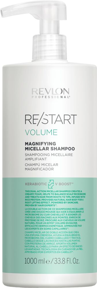 revlon-professional-re-start-volume-magnifying-micellar-shampoo-fuer-feines-haar-weiss-gruene-flasche-1000-ml