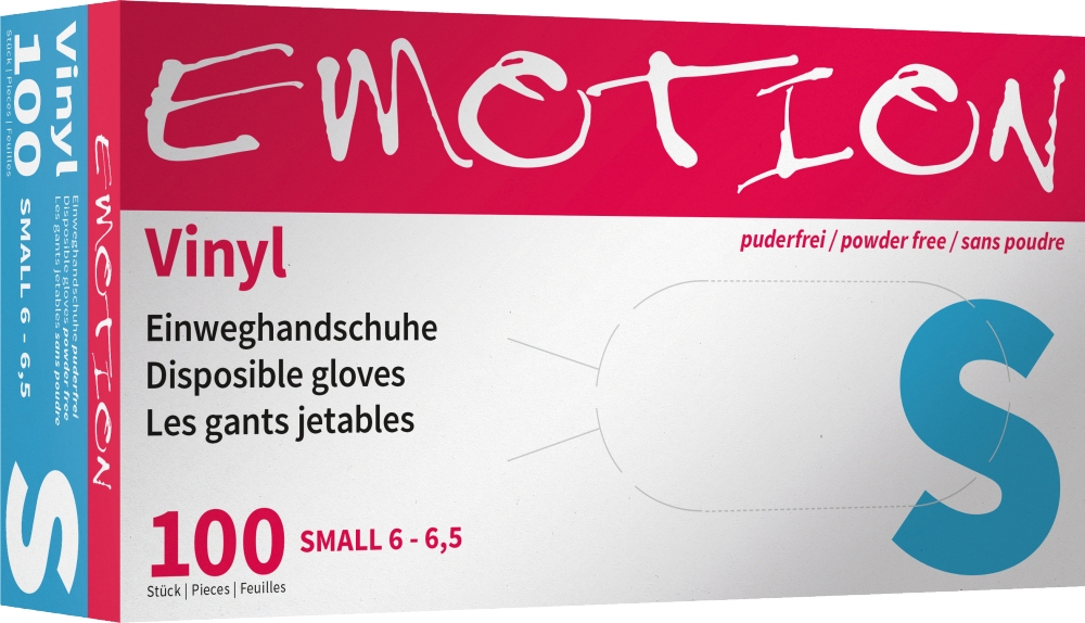 Vinyl-Handschuhe puderfrei Emotion 100Stück