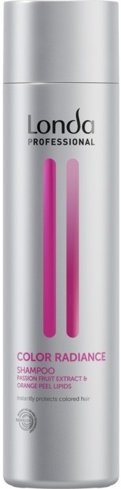 londa-professional-color-radiance-shampoo-mit-passionsfruchtextrakt-und-orangenschalenlipiden-in-silberner-flasche