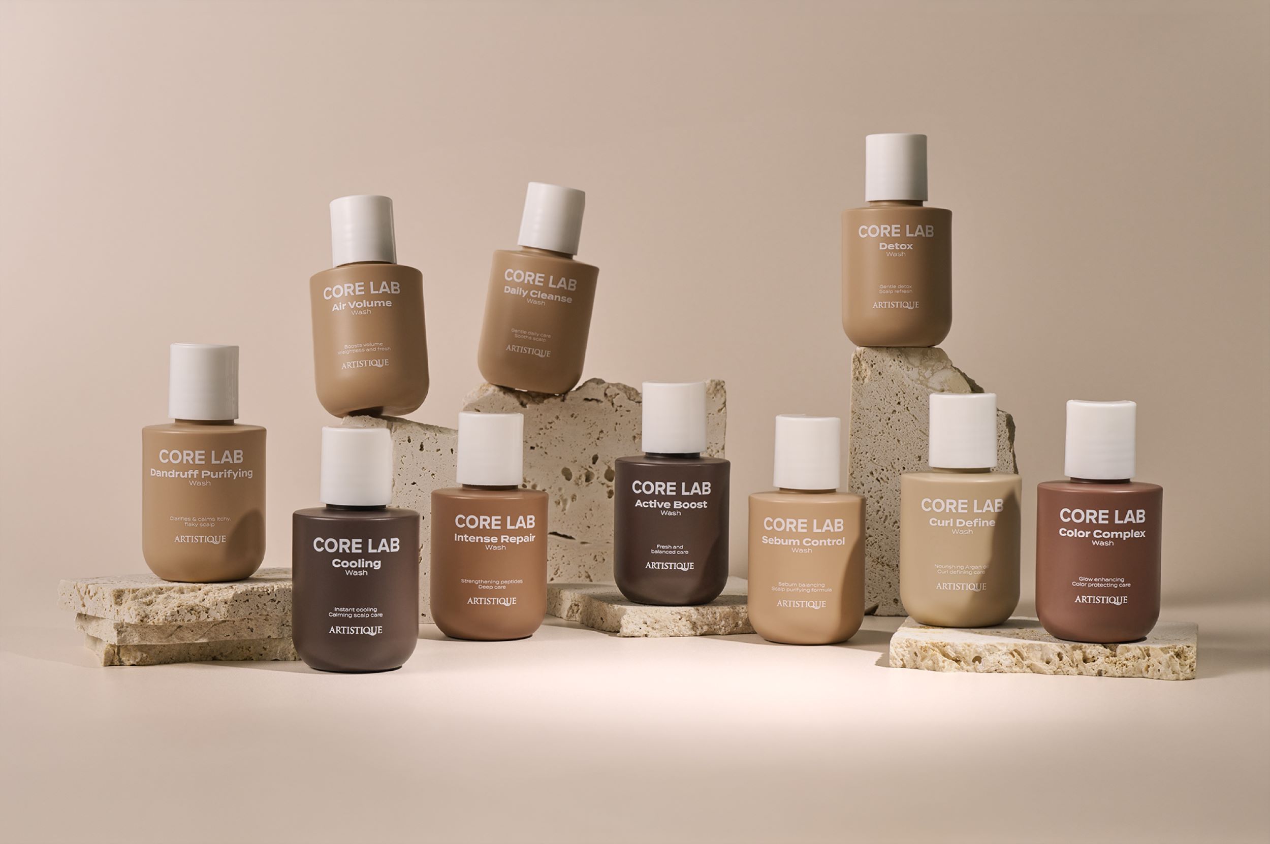 artistique-core-lab-haarpflege-serie-mit-shampoos-fuer-unterschiedliche-haar-und-kopfhautbeduerfnisse