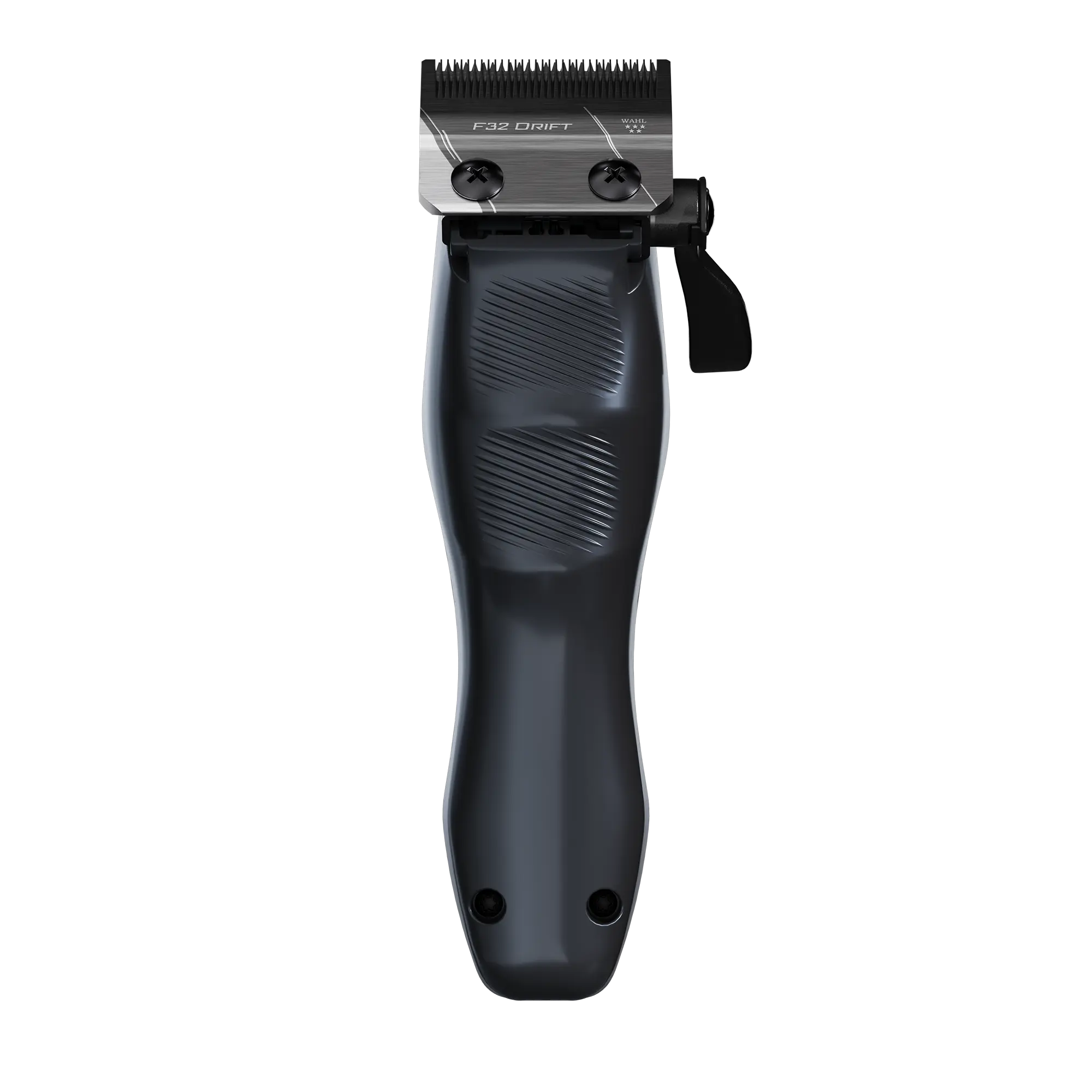 Rueckseite der schwarzen Wahl Vapor Switch Haarschneidemaschine mit seitlichem Verstellhebel