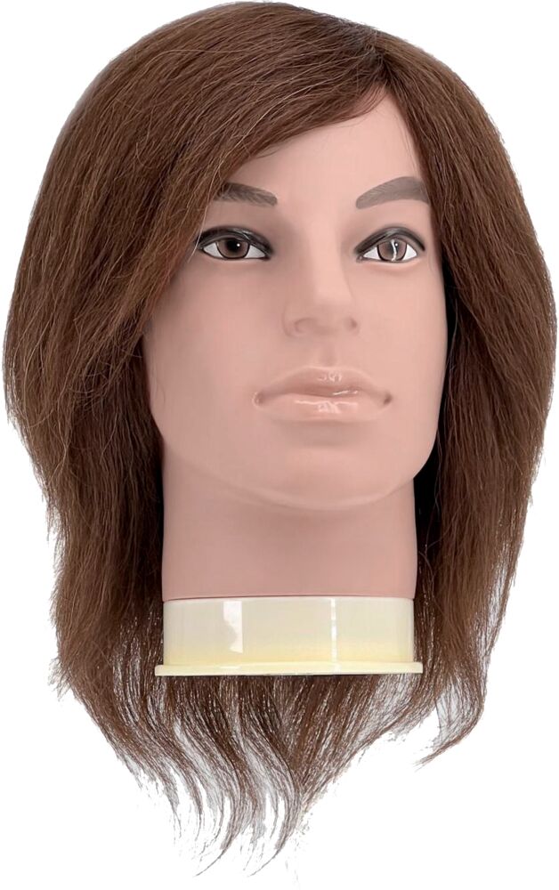 Efalock BEN ohne Bart Humanhaar braun 25cm (Frisierkopf)