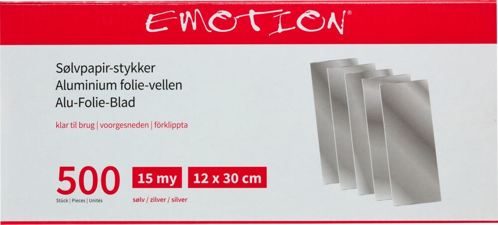 Efalock Alu-Folien-Blätter silber: 30cm lang, 15my (Einzelblätter)