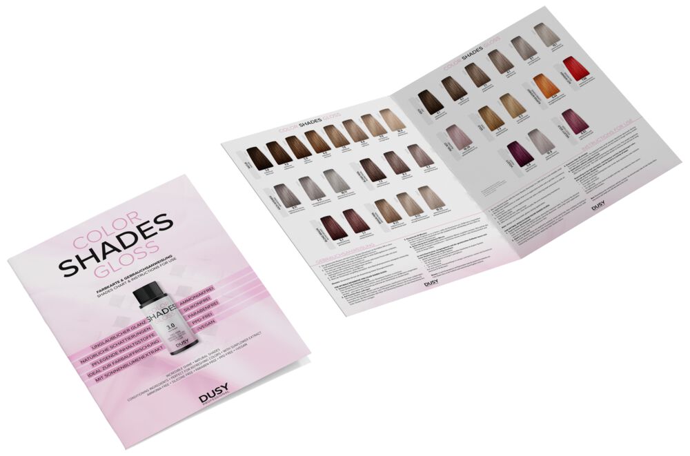 Dusy Color Shades Farbkarte gedruckt Dusy Color Shades Farbkarte gedruckt