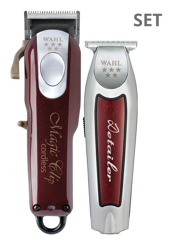 Wahl Haarschneidemaschine Magic Clip + Detailer Cordless rot