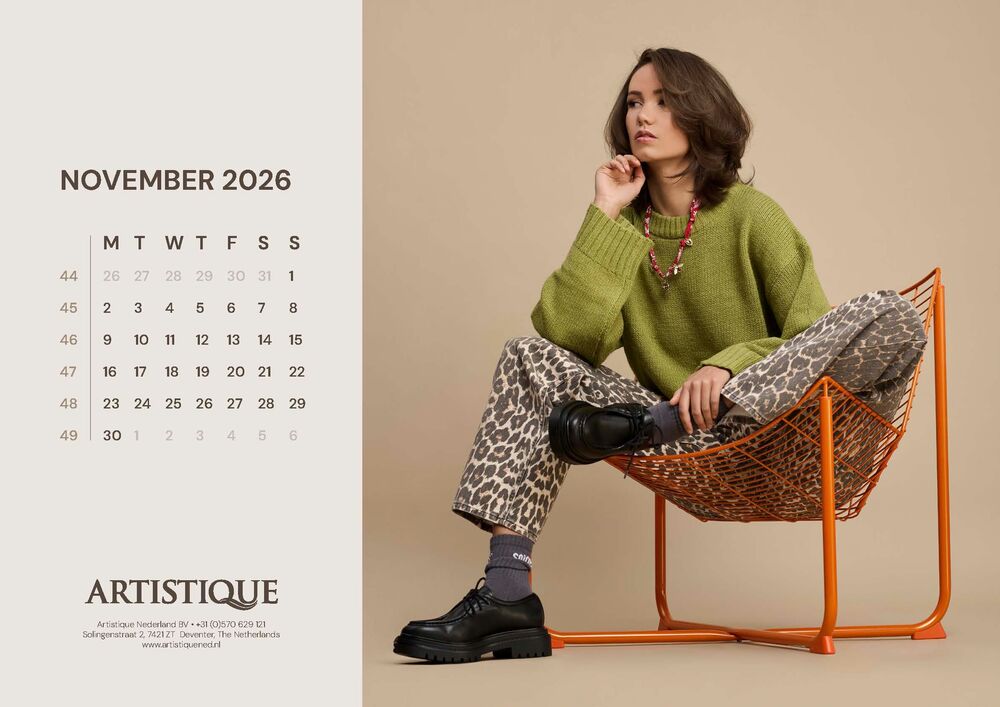 Artistique Wandkalender 2026