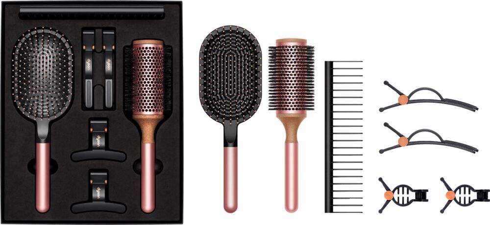 Dyson Styling-Geschenkset (Bürsten, Kämme, Clips) Rosé