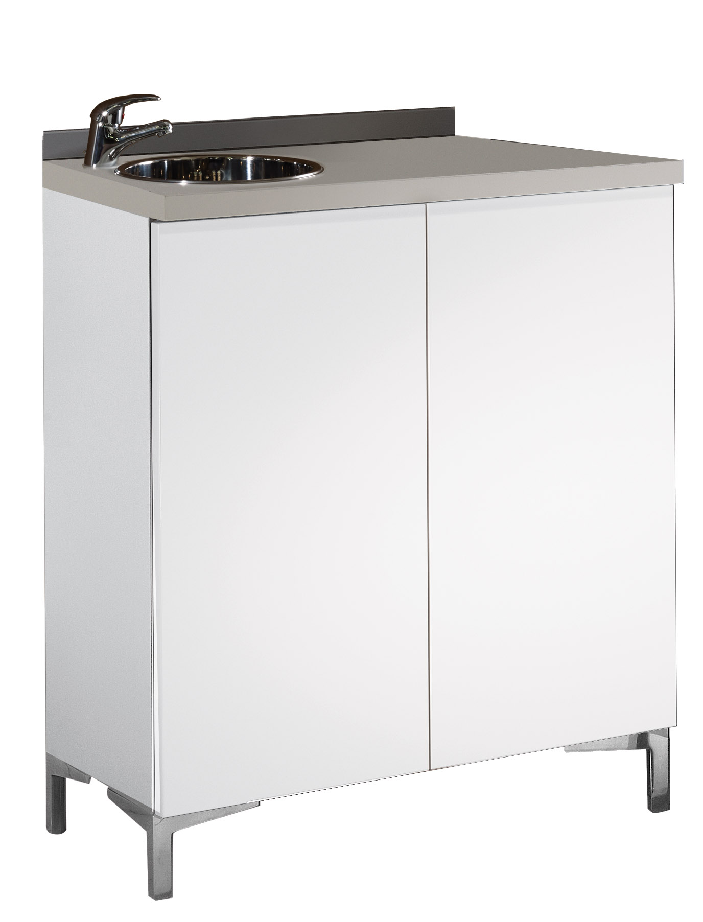 Unterschrank 80cm mit Edelstahlbecken Unterschrank 80cm mit Edelstahlbecken