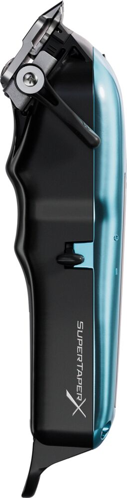 wahl-kabellose-haarschneidemaschine-mit-verstellhebel-in-metallic-blau-und-led-anzeige-von-vorne-seitliche-ansicht wahl-kabellose-haarschneidemaschine-mit-verstellhebel-in-metallic-blau-und-led-anzeige-von-vorne-seitliche-ansicht