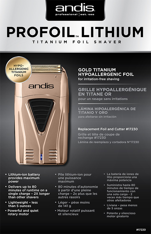 Andis Folienrasierer Pro Foil Copper