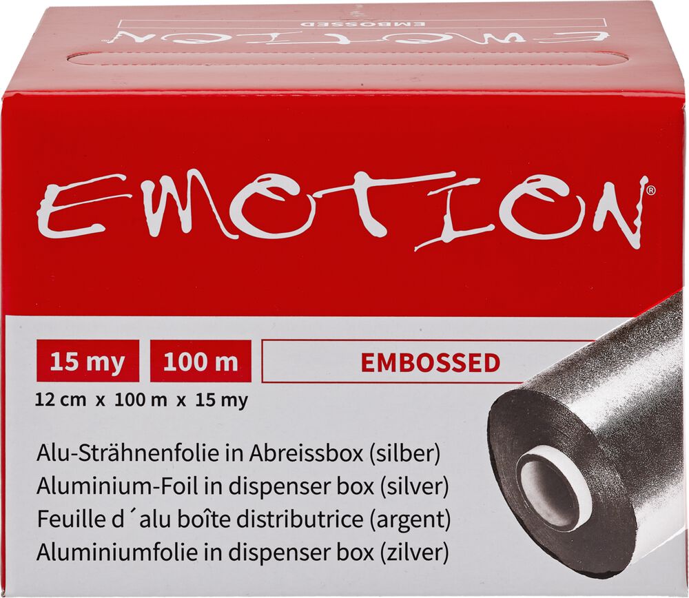 EMOTION Alufolie geprägt silber 100m/15my/12cm