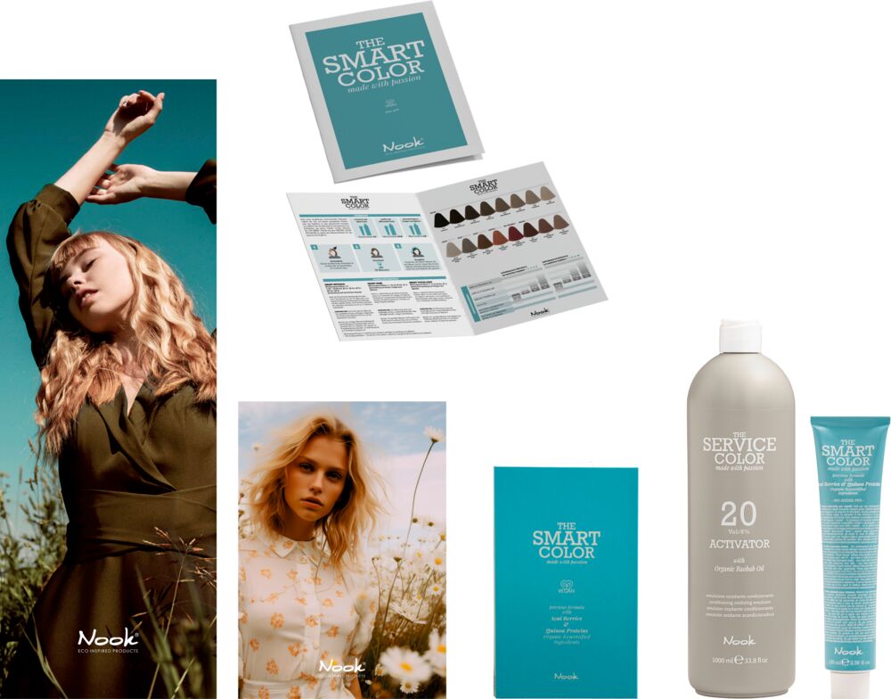 nook-the-smart-color-haarfarbe-im-set-sechzehn-tuben-farbe-drei-liter-wasserstoffperoxid-eine-farbkarte-gedruckt-poster-banner