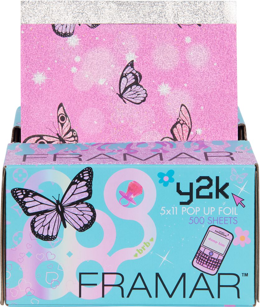 framar-y2k-pop-up-foil-500-blatt-straehnenfolie-mit-rosa-lila-farbverlauf-und-schmetterlingsmotiv-produktbild