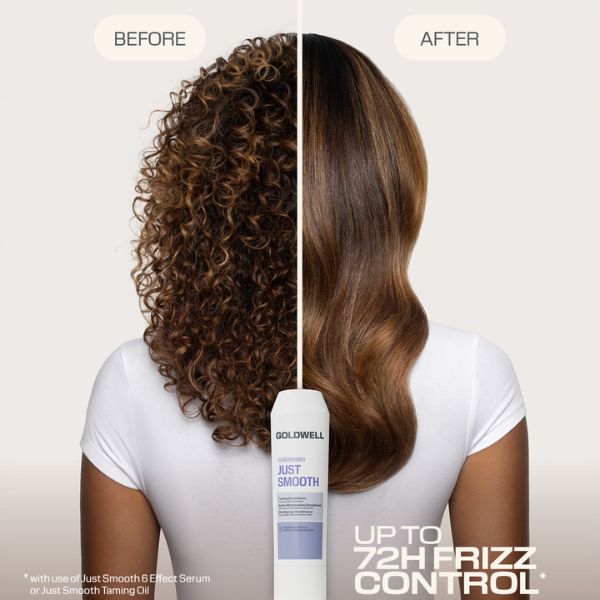 goldwell-dualsenses-just-smooth-taming-conditioner-1000ml-vorher-nachher-lockiges-und-geglaettetes-haar