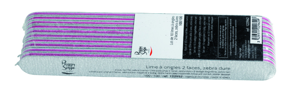 2-seitige zebra Nagelfeile 10 Stück