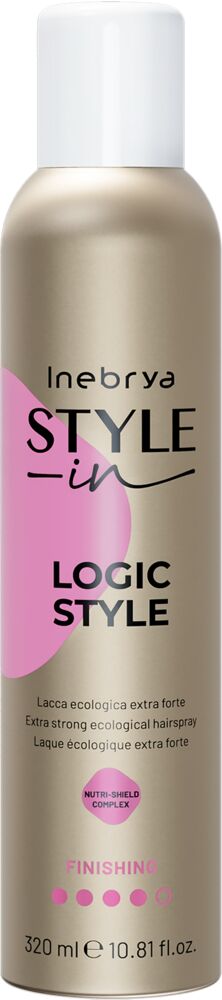 inebrya-style-in-logic-style-hairspray-320-ml-bronze- flasche-mit-rosa-farbfleck-schwarzer-schrift-und-weissen-deckel