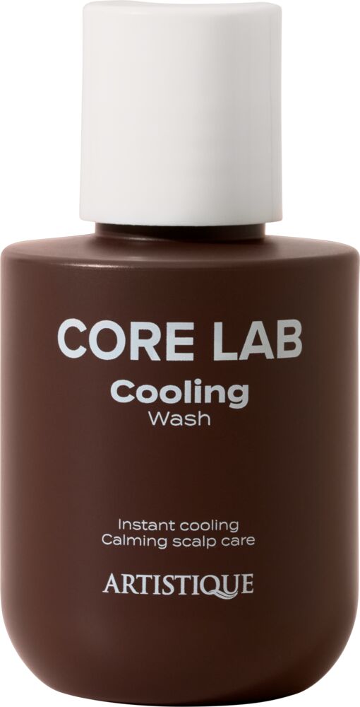 artistique-core-lab-cooling-wash-flasche-haarpflege-mit-cooling-effekt-fuer-die-kopfhaut-in-dunkelbraun-mit-weissem-deckel-50ml