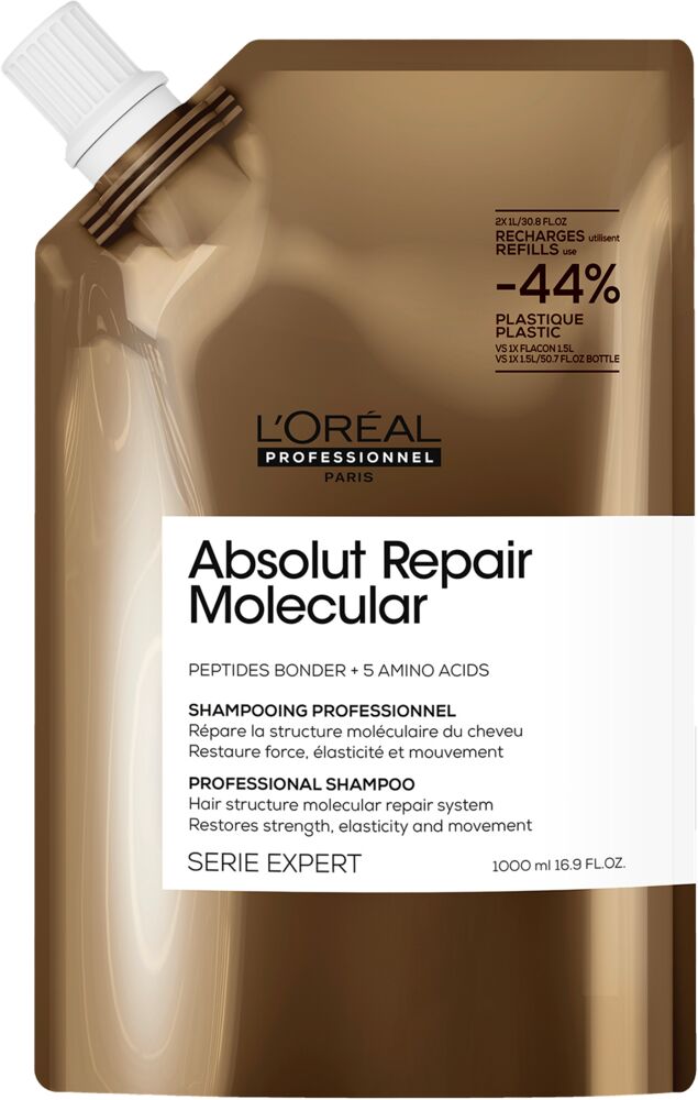 loreal-absolut-repair-molecular-shampoo-in-bronzer-weisser-nachfuellbeutel-1000-ml-mit-weisser-verschlusskappe