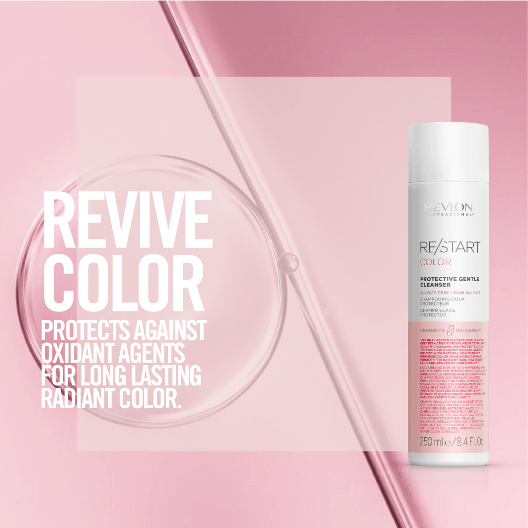 revlon-restart-color-produktbild-mit-revive-color-botschaft-zum-farbschutz-und-lang-anhaltender-farbbrillanz-auf-rosa-hintergrund