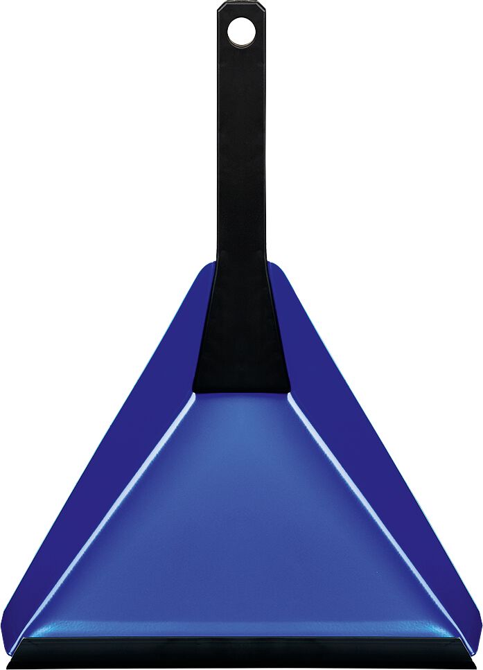 fripac-medis-kehrschaufel-dreieckig-blau-mit-einem-scharzen-griff
