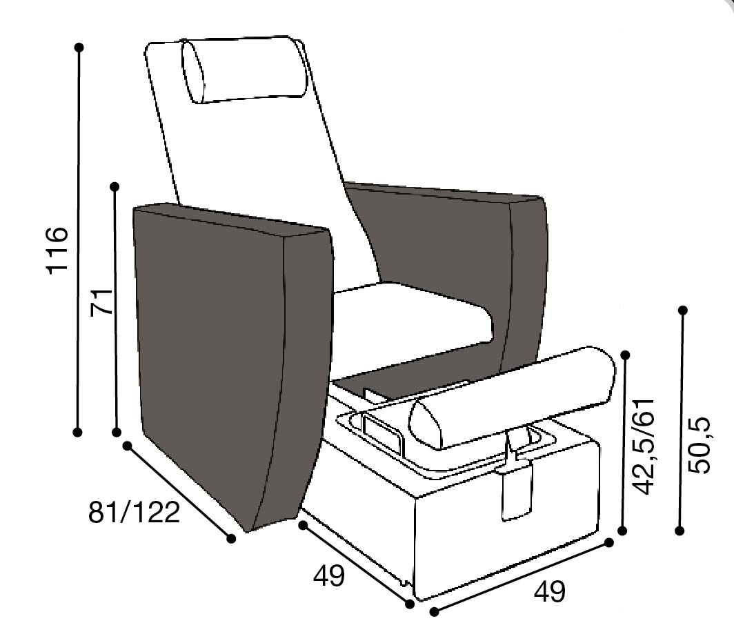 Sessel für Pediküre - Pacific Podo