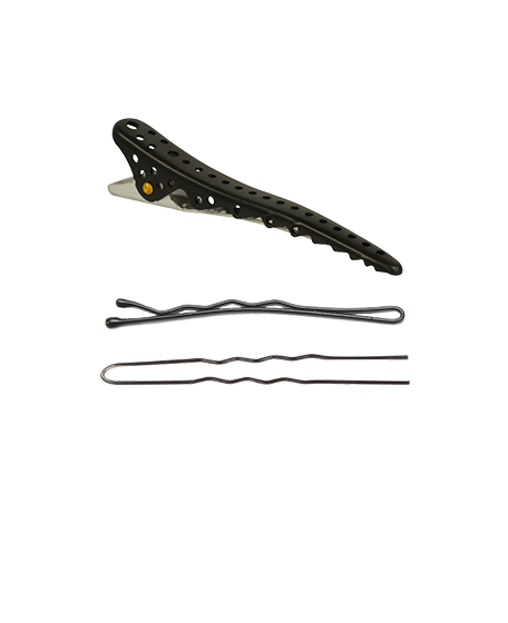 Metal-Haarnadel-Bobby-Pins-und-Abteilklammer-schwarz
