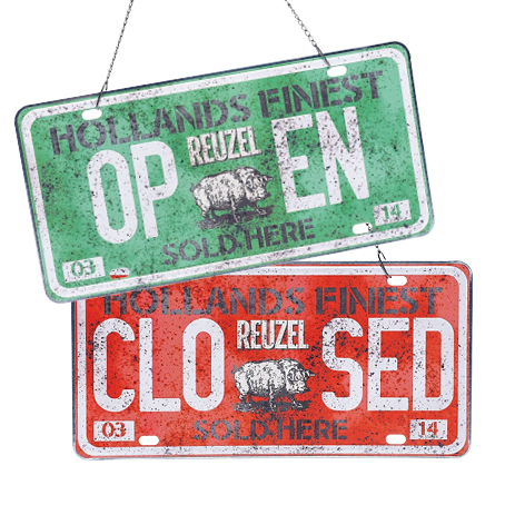 Reuzel Open/Closed Schild
