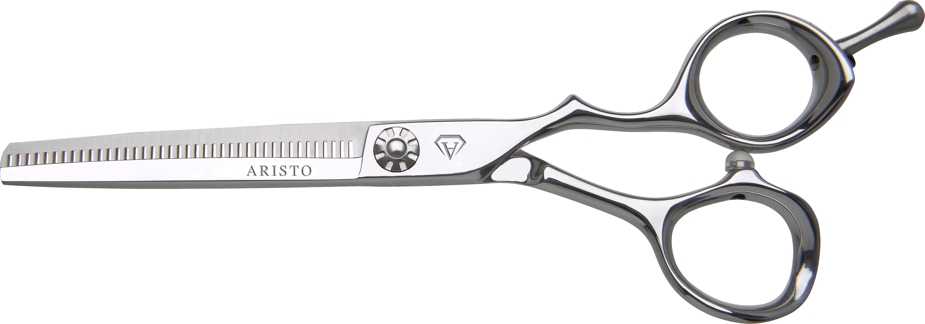 aristo-akio-modellierschere-silber-mit-einseitiger-zahnung