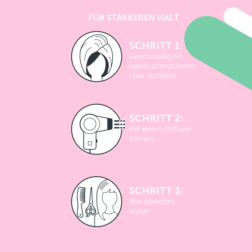 londa-professional-coil-up-lockencreme-anwendung-fuer-staerkeren-halt-auf-rosa-hintergrund-mit-symbolen-zum-verteilen-foehnen-und-stylen