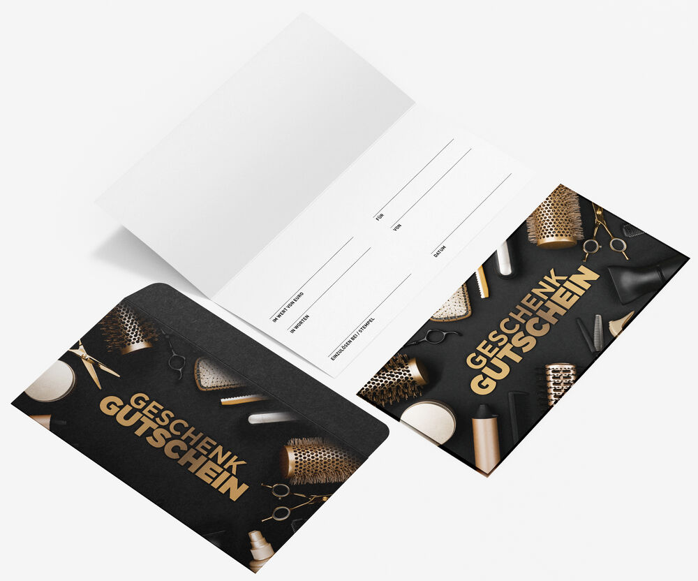Geschenkgutschein Schere & Bürste 25 Stück Geschenkgutschein Schere & Bürste 25 Stück