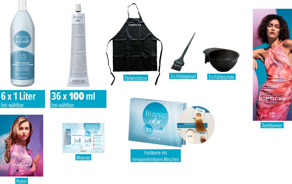 Inebrya Bionic Haarfarbe ohne Ammoniak SETS Inebrya Bionic Haarfarbe ohne Ammoniak SETS