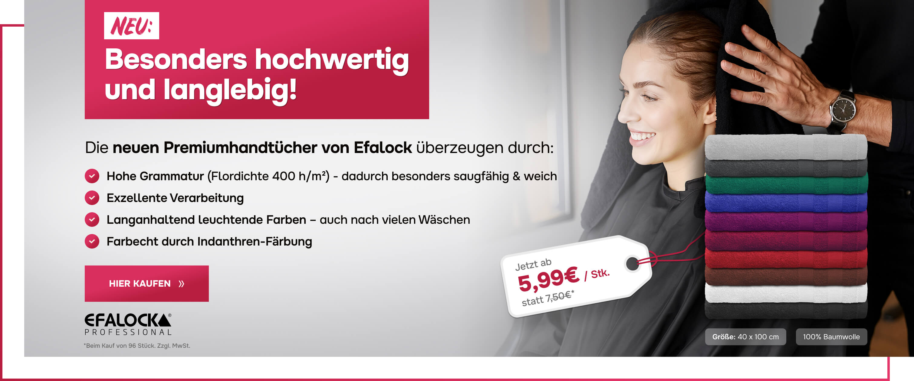 Efalock Premium Handtücher Friseurbedarf bei Stopperka