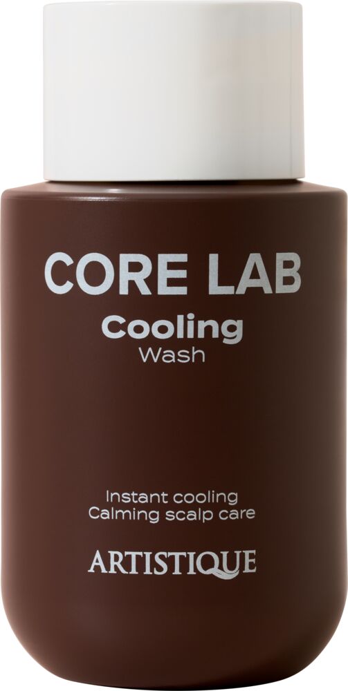 artistique-core-lab-cooling-wash-flasche-haarpflege-mit-cooling-effekt-fuer-die-kopfhaut-in-dunkelbraun-mit-weissem-deckel-250ml
