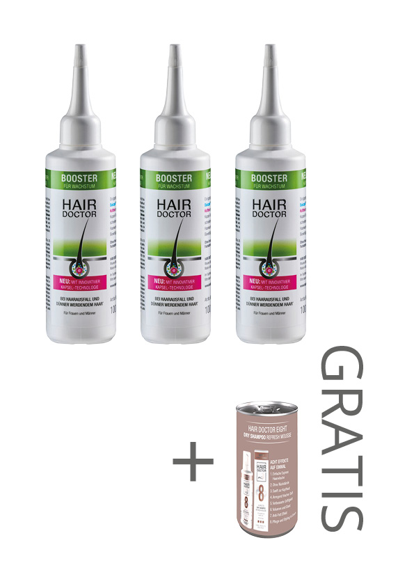 Hair Doctor 3xWachst.Booster 100ml+Pros.