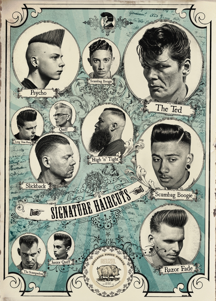 Reuzel Poster Signature Haircuts 50x71cm