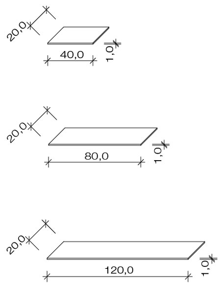 Verkausfregal Glass Strip