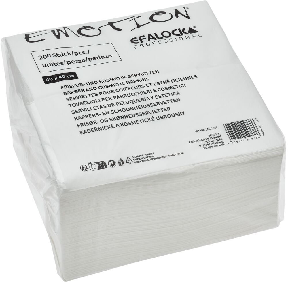 Efalock Emotion Servietten 40 x 40 - 200 Stück (2-lagig) Efalock Emotion Servietten 40 x 40 - 200 Stück (2-lagig)